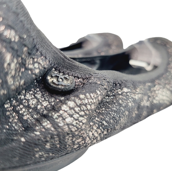 AUTHENTIC CHANEL Ballet Flats Stretch Spirit - Black Shimmer 40 EU (10US) - Picture 8 of 11